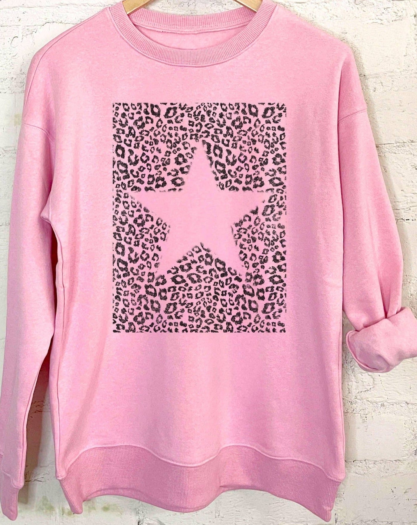 STAR LEOPARD CREWNECK